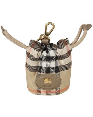 Burberry Ls Bucket Drawstring Pouch - Naturel