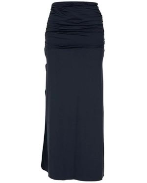 FEDERICA TOSI Maxirok Met Ruches - Blauw