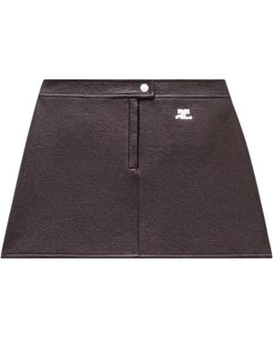 Courreges Rokken ,Rood ,Katoen Vinyl Minirok - Bruin