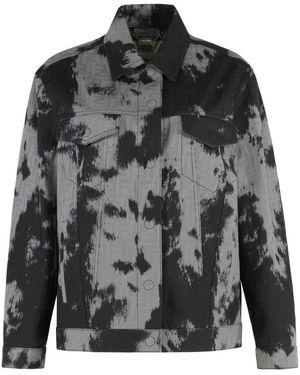 Fendi Jassen ,Veelkleurig ,Denim Denim Jacket Ff - Grijs