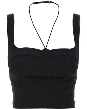 Nensi Dojaka Ndss25Top084 Gevormde Bustier Top - Zwart