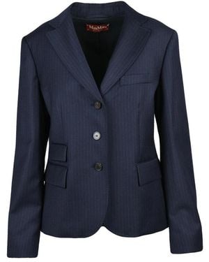 Max Mara Jassen ,Blauw ,Wol Panino Blazer