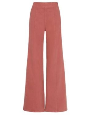 Ulla Johnson Bianca High-Rise Wide-Leg Jeans - Roze