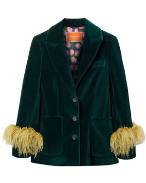 La DoubleJ Jassen ,Blauw ,Katoen Keaton Jas - Groen