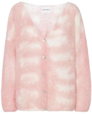 American Dreams Batik-inspirierter cornelia cardigan in hellrosa/weiß - Pink