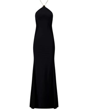 Danamé Ximena Maxi Jurk Met Split - Zwart