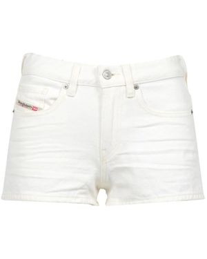 DIESEL Denim Shorts Niedrige Taille Regular Fit - Weiß