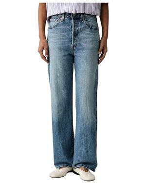 Levi's Jeans ,Blauw ,Katoen Ribcage Straight Ankle