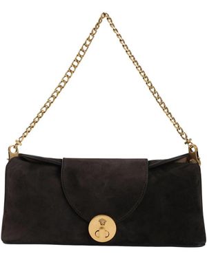 Versace Medusa Suede Clutch - Zwart