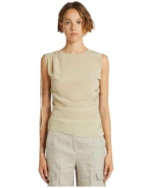 Marella Sleeveless Tops - Metallic