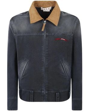 Marni Bomber Jackets - Blue