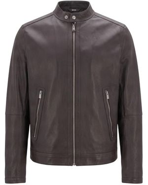 BOSS Leather Jackets - Gris