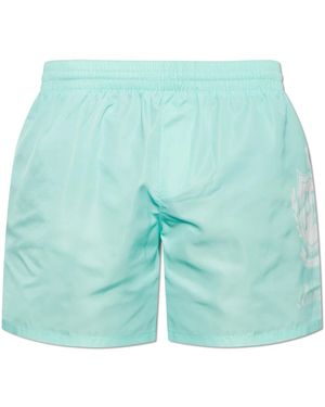 Balmain Badmode ,Groen ,Polyester Zwemshorts - Blauw
