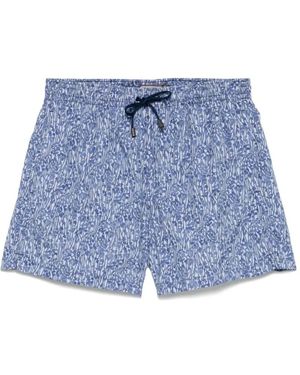 Canali Blaue Blatt Badehose