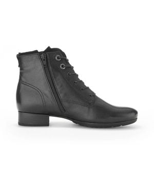 Gabor Lace-Up Boots - Nero