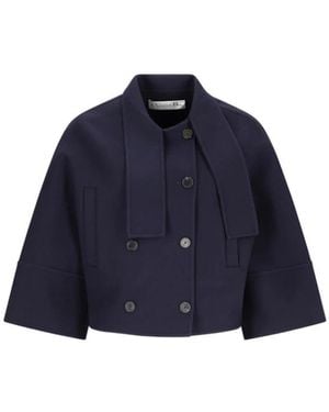 Dior Double-Breasted Coats - Blue