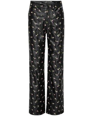 ROTATE BIRGER CHRISTENSEN Straight Pants - Black