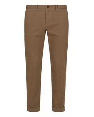 BRIGLIA Braune Baumwoll/Modal Hose Mit Reißverschluss