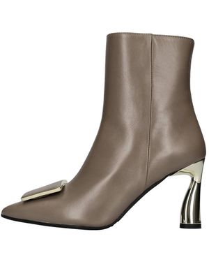 Evaluna Schoenen ,Bruin ,Leer Leren Enkellaarsjes