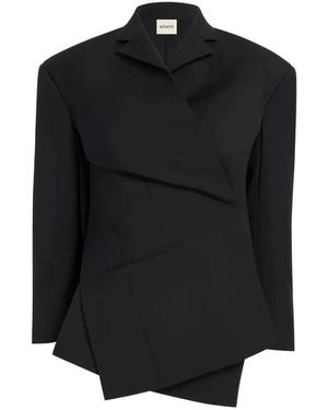 KHAITE Wrap Blazer Jacke - Schwarz