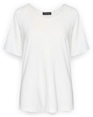 Elena Miro T-Shirt Mit Knöpfen Am Rücken - Weiß