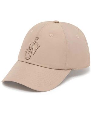 JW Anderson Ankerhut mit r stickerei,bestickter r logo-hut - Natur