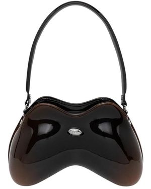 DIESEL Double-D Schultertasche - Schwarz