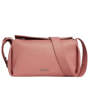 Calvin Klein Kompakte Schultertasche Mit Reißverschluss - Pink