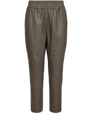 co'couture Leather Trousers - Gris