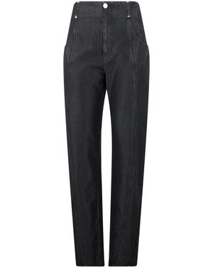 Alberta Ferretti Jeans ,Zwart ,Katoen Straight Jeans - Blauw