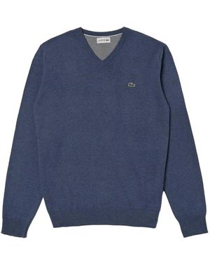Lacoste Blauer v-ausschnitt pullover