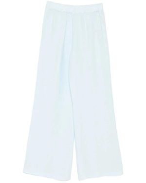 120% Lino Wide Trousers - White