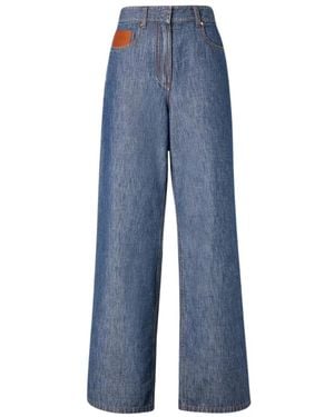 Fendi Wide Jeans - Azul
