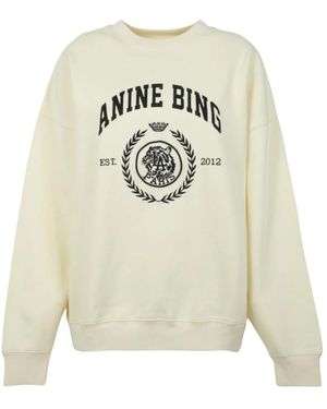 Anine Bing Embroidered Graphic Sweatshirt - Weiß
