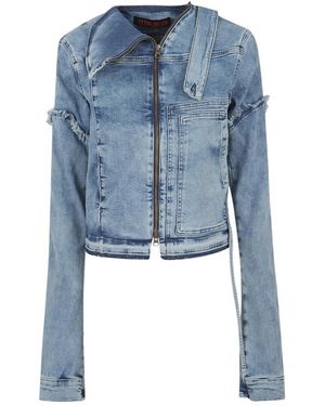 OTTOLINGER Drape Collar Denim Jacket - Blauw