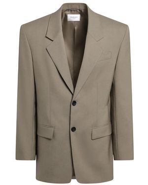 Saint Laurent Jassen ,Wol Single-Breasted Jas - Groen