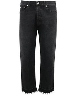 Valentino Garavani Schwarze jeans regular fit reißverschluss