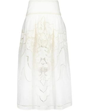 Zimmermann Daylight Linnen Maxi Rok - Wit