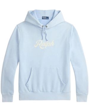 Polo Ralph Lauren Hoodies & Sweatvesten ,Blauw ,Katoen Ralph Logo Hoodie
