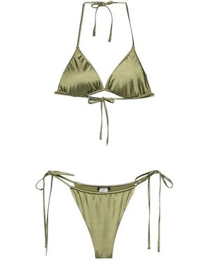 VENUJA Badmode ,Groen ,Bi 001E Triangel Cup Bikini - Metallic