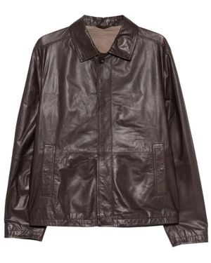 Corneliani Leather Jackets - Brown