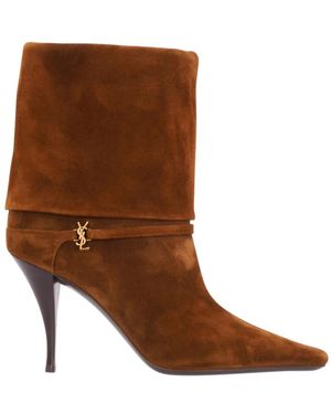 Saint Laurent Schoenen ,Bruin ,Cachemire Bootie Niki 90 Stijl
