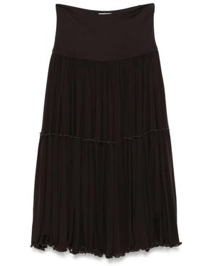 Jil Sander Brauner A-Linienrock - Schwarz