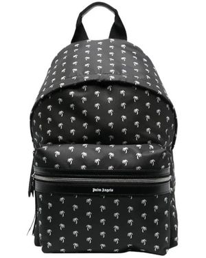 Palm Angels Palm Logo Allover Print Rucksack - Schwarz