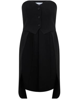 Moschino Mouwloze Top Met Hartvormige Halslijn - Zwart