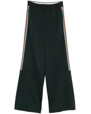 Gucci Broeken ,Groen ,Side Stripe Wide-Leg Trainingsbroeken