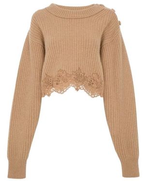 Chloé Round-Neck Knitwear - Neutro