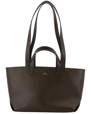 A.P.C. Tassen ,Bruin ,Katoen Le Drummer Small Shoulder Bag - Zwart