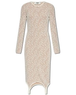 Fendi Midi Dresses - Natural