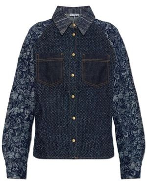 Ganni Denim Shirts - Bleu